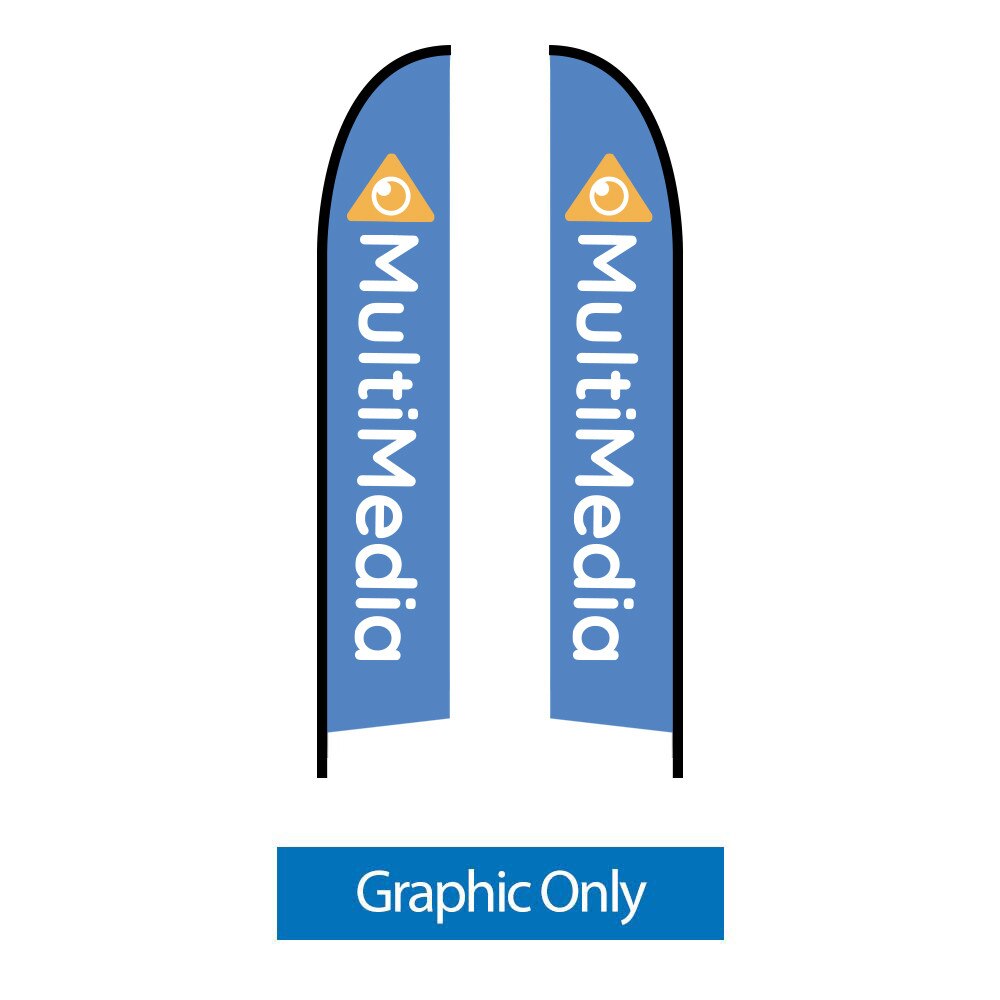 14 ft. Large Falcon® Flag — Double Sided Graphic Only / X Base